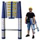 Extendable Aluminum Telescopic Ladder/Telescoping Telescopic Extension Ladder 8M/ 7M/ 6.2M/ 5M/ 4M/ 3.8M/ 2.6M Long, Aluminum Extendable Ladder For Home Rooftop Rv Attic Outdoor Work, Load 1 (3.8m/