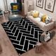 RUGMRZ Carpet Tiles Area Rugs Black and white carpet creative bedroom decoration rectangle easy to care for Cheap Rugs Patterned Rug 80X200CM