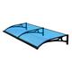 Outdoor Roof Terrace Door Canopies, Porch Canopy Rain and Snow Protective Cover Door, Modern Awnings for Doors, for Sun Shutter, UV, Rain, Snow Protection, Hollow Sheet ( Color : Blue , Size : 60*120c