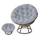 ROUYA Circular Papasan Cushion, Swing Hanging Basket Cushion, Waterproof Hanging Chair Cushion, Hammock Cushion, Garden Sofa (Color : Gray, Size : 70x70cm)