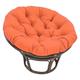 ROUYA Papasan Cushion, Papasan Chair Cushion, Outdoor Papasan Chair, Soft Thick Swing Hanging Papasan Wicker Chair Cushion Outdoor Papasan Chair Cushion (Color : Orange, Size : 60x60cm)