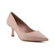 Dune Ladies Women's Anastasia Mid Heel Court Shoes Size UK 8 Blush Flared Heel Court Shoes