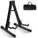 LVLDAWA Acoustic Guitar Stand, Folding Universal Floor Guitar, Classical Travel Guitar Stand Adjust For Acoustic, Electric Guitar Easy To Carry (Color : Black-A, Size : 30X30X38CM)