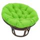 Papasan Chair Cushion, Round Shape Thick Chair Cushion, Comfortable And Soft, Hanging Chair Cushion, Garden Chair Cushion, Hanging Chair Cushion For Wicker Chairs (Color : Vert, Size : 60x60cm)