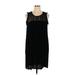 Style&Co Casual Dress - Shift: Black Dresses - Women's Size X-Large