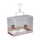 WYRMB Bird Cage Portable Bird Carrier Stainless steel Lightweight Pet bird cage Transparent Bird Travel Cage for Small Birds Parakeet Cage (Large)
