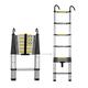 Ladder,Outdoor Ladders,Telescopic Ladder,Lightweight Telescopic Extension Ladder with Hooks, Multi-Purpose Telescoping Ladder for Household Daily or Hobbies, Aluminum,2.6M/8.53Ft,2.6M/8.53Ft (5m/16.