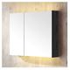 Bathroom Cabinet Double Door Wall Mounted Storage Shelf, White with Light,Wall Mounted Triple Door LED Glass Mirror Cabinet Modern Storage Unit Bathro