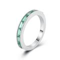 AMDXD 750/585/375 Gold Ring, Oval Green Emerald Created Lab Stone Application Ring for Women Engagement Ring for Women 9K 14K 18K Gold, 9ct 375 White Gold, Lab created emerald.