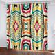 Exquisite Curtain Blackout Curtain Lining - Abstract Colorful Retro Art 234X137Cm Energy Saving Thermal Curtain With Eyelet Top Privacy Protected For Bedroom, Thick Curtains For Winter, 3D Curtains