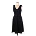 Ann Taylor Factory Casual Dress - A-Line: Black Dresses - Women's Size 10