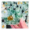 IPWWUTTH 500-800g Natural Green Ghost Quartz Crystal Cluster Crystals raw Gemstone for Home&Office Decoration fengshui Crafts Home Goods (Size : 500-600g)