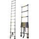 Heavy Duty Telescopic Ladder 8m/ 7m/ 6.2m/ 5m/ 4.2m/ 3.8m/ 2.6m Tall, Professional Folding Telescoping Ladder for Rooftop RV Attic Home Outdoor, Load 150kg (Size : 1.4m/4.6ft) (2.2m/7.2ft)