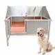 Stainless Steel Dog Cat Washing Station,Dog Grooming Tub,Pet Dog Bathing Station,Dog Tub,Dog Washing Station,Dog Bathtub for Large,Medium & Small Pet,Washing Sink for Home(Size:47in/120cm)