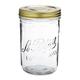 Le Parfait Familia Wiss Terrine | 32oz Quart (Single Jar) 1010L Wide Mouth French Glass Jar w/ Airtight 2-Piece System Gold Lids | Ideal for Canning, Food Storage, Meal Prep, Cake Jar & DIY Crafts