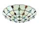 LRUII Tiffany Ceiling Light Flush Mount, Dimmable Stained Glass LED Ceiling Lamp, E27 Bulb, European Pastoral Bedroom Chandeliers Lighting for Living Room Bedroom Bathroom y,A,20 inch