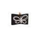 CORIOS Butterfly Evening Bag Rhinestone Clutch Bag for Women Bridal Wedding Purse Elegant Crossbody Bag with Detachable Chain Crystal Handbag Sequin Shoulder Bag for Cocktail Prom Party Black