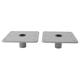 Topiky 2pcs Boat Seat Base, Professional Aluminum Alloy Boat Seat Mount Base, Boat Seat Base Plate High Strength with Non Slip Base, 17.5x17.5cm / 6.9x6.9in