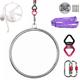 Fitness Aerial Lyra Hoop Set 31/33/35/37/39 Inch for Adults Suspension Professional Ring Stainless Steel Hoop Circus Aerial Equipment for Acrobatics Performance (Tube Dia: 25mm),Diameter-95cm