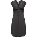 Jerseykleid RAGWEAR "Comfrey Solid" Gr. L (40), Normalgrößen, schwarz Damen Kleider Strandkleider stylisches Sommerkleid mit tiefem V-Ausschnitt