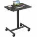 Creationstry Small Mobile Rolling Standing Desk Rolling Desk Laptop Computer Cart, Steel | Wayfair KK-MX-24030489