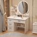 My Lux Decor White Light Dressing Table Luxury Nordic Vanity Stool Dressing Table Accessories Organizer Tocador Maquillaje Bedroom Furniture | Wayfair