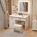 My Lux Decor White Light Dressing Table Luxury Nordic Vanity Stool Dressing Table Accessories Organizer Tocador Maquillaje Bedroom Furniture | Wayfair