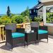 Red Barrel Studio® 3 Piece Rattan Seating Group in Blue/Black | Outdoor Furniture | Wayfair D599B18858D542BF9DCAC769F2123DA2