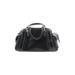 Cole Haan Leather Satchel: Black Solid Bags