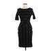 Maeve Casual Dress - Sheath: Black Grid Dresses - Women's Size 8