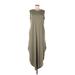 Casual Dress - Maxi: Gray Solid Dresses - Women's Size Large