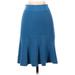 Ann Taylor Casual Skirt: Blue Solid Bottoms - Women's Size X-Small
