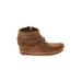 Minnetonka Ankle Boots: Brown Shoes - Kids Girl's Size 11