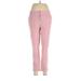 7th Avenue Design Studio New York & Company Linen Pants - Mid/Reg Rise: Pink Bottoms - Women's Size 6