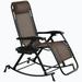 Charlton Home® Outdoor Rocking Chairs, Foldable Reclining Anti Gravity Lounge Rocker W/Pillow, Cup & Phone Holder, Combo Design W/Folding Legs | Wayfair