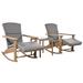 3-Piece Outdoor Garden Wicker Chair And Footstool Patio Chaise, With Table, Outdoor Indoor Basket Chair