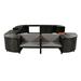 Spa Surround Spa Frame Quadrilateral Outdoor Rattan Sectional Sofa Set with Mini Sofa, Wooden Seats and Storage Spaces