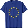 Bandiera dell'unione europea/europea su t-shirt t-shirt corta Casual 100% cotone