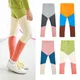 Leggings Patchwork per ragazze pantaloni per bambini in cotone pantaloni lunghi multicolori per