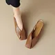 Scarpe sandali bassi donna pelle estate tacchi vestito femminile Beige tacco basso ragazze aperto