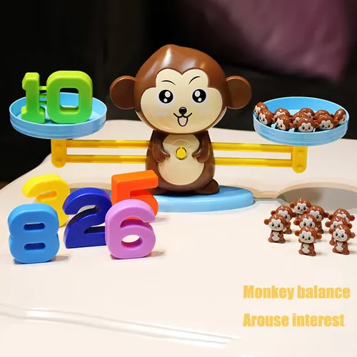 Montessori Mathe Spielzeug Affe Balance Baby Montessori Lernspiele Nummer Spielzeug Lernspiel zeug
