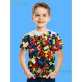 Baby Jungen Mädchen Tops Kinder Kleidung Kurzarm Jungen T-Shirts Lego Ziegel T-Shirt für Jungen Hemd