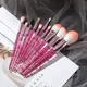 10 teile/los Make-up Pinsel Set Glitter schöne rosa Augen pinsel Set Eyeliner Augenbrauen