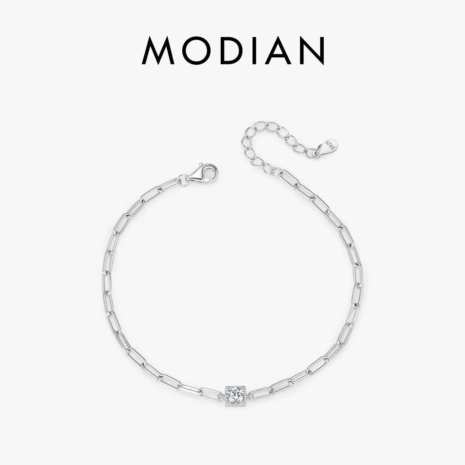 Modian Clear D Farbe Moissan ite Armband 0,3 Karat Labor Diamant Sterling Silber elegantes Armband für Frauen edlen Schmuck