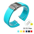 Bracelet de montre en silicone pour hommes et femmes bracelet de montre en caoutchouc pour SEIKO