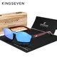 KINGSEVEN-Lunettes de soleil en bois naturel pour hommes et femmes lunettes faites à la main