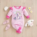 Combinaison rose à manches longues pour bébés filles tenue cool mignonne vêtements pour bébés