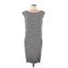 Athleta Casual Dress - Midi: Gray Marled Dresses - Women's Size Medium