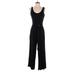 Calvin Klein Jumpsuit Scoop Neck Sleeveless: Black Solid Jumpsuits - Women's Size 6