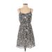 SO Casual Dress - Mini: Gray Animal Print Dresses - Women's Size Medium